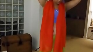 big-busted aunty throwing over saree 2