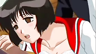 Super-cute manga porno partisan dildoed gash clone with ass-fucked